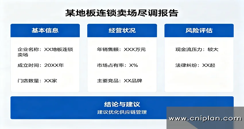 地板连锁卖场尽调