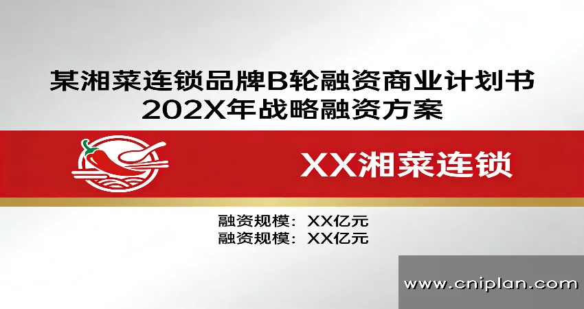 湘菜连锁品牌B轮融资BP