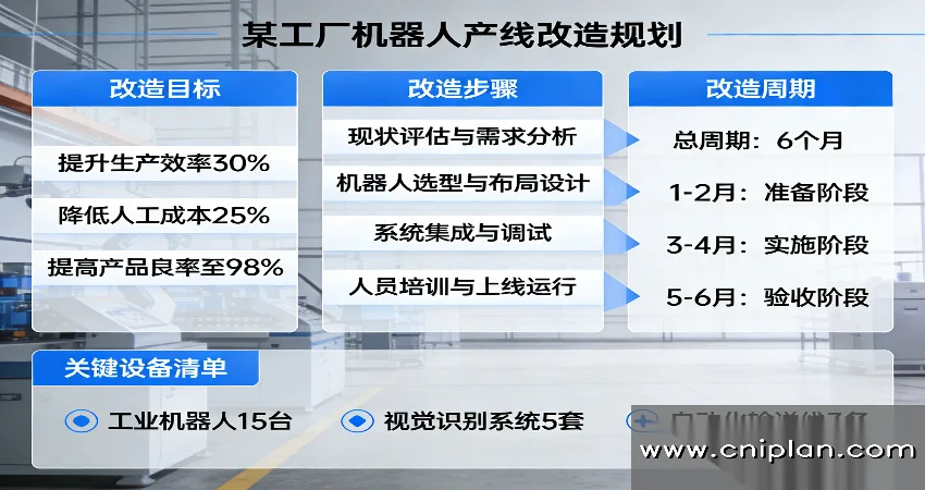 工厂机器人产线改造规划