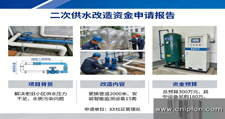 二次供水改造资金申请