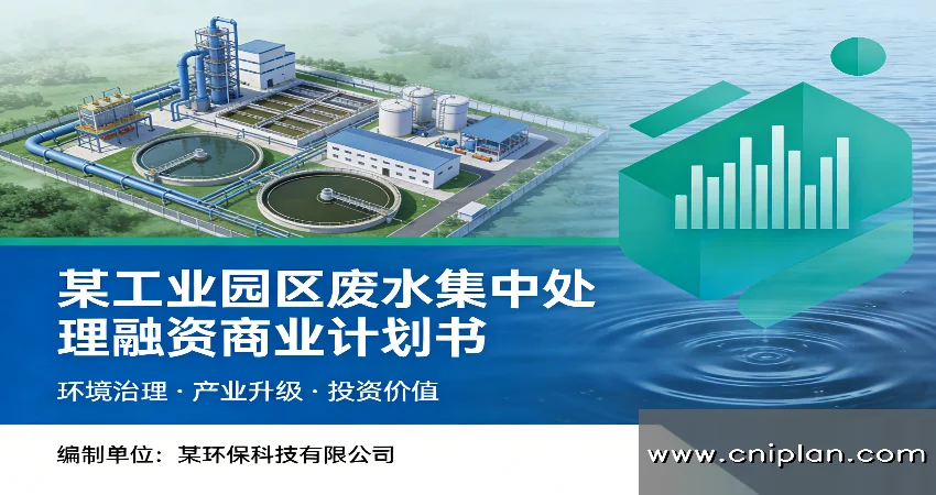 工业园区废水集中处理融资BP