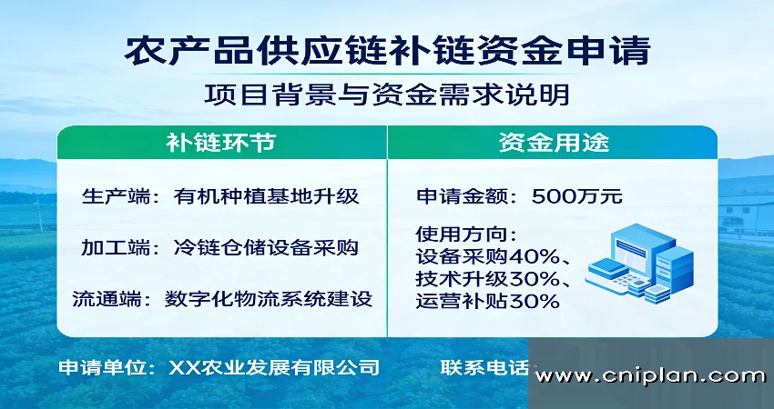 农产品供应链补链项目