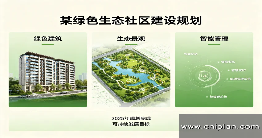 绿色生态社区规划效果图