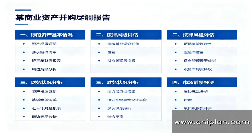 商业资产并购尽调