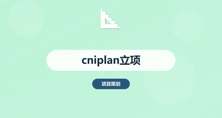 cniplan 立项报告编制
