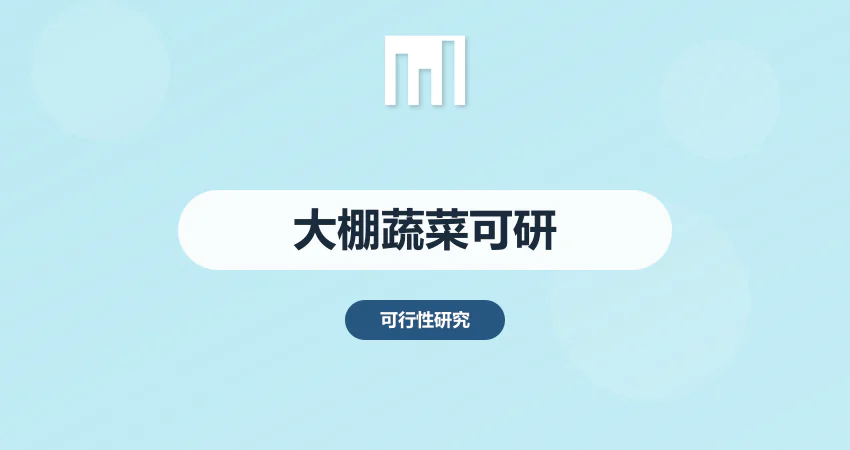 大棚蔬菜可行性报告