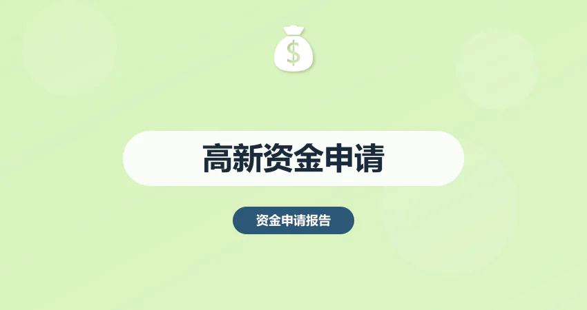 高新技术企业资金申请报告