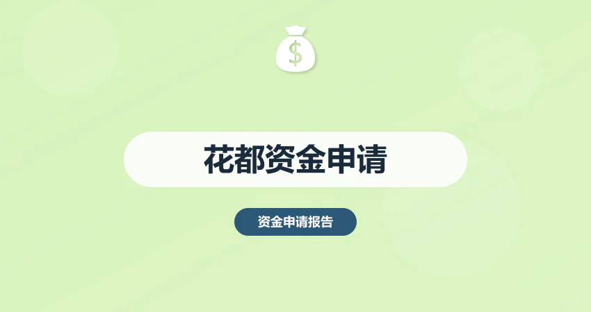 广州花都资金申请报告