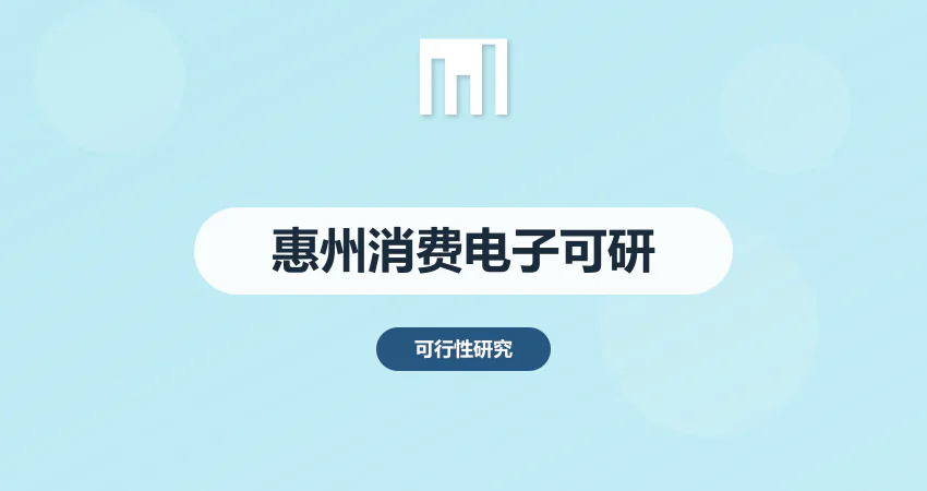 惠州消费电子项目可研报告