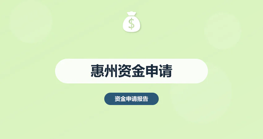 惠州资金申请报告代写