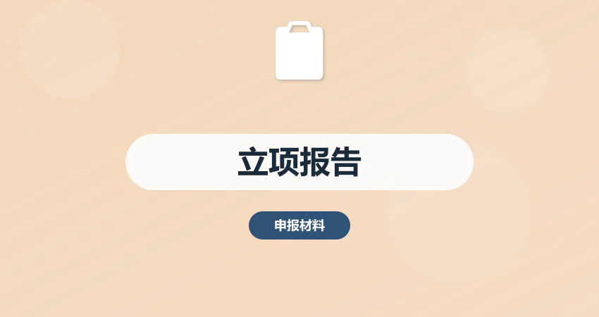 立项报告是指什么？