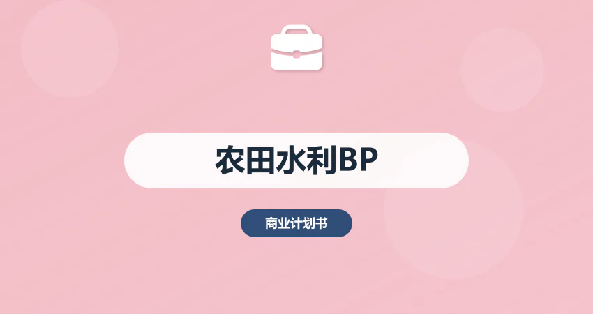 农田水利项目商业计划书