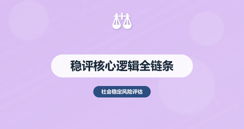 社会风险稳定评估核心逻辑：从识别到化解全链条