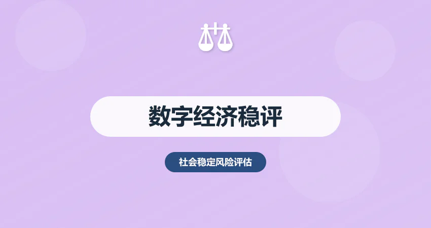 数字经济项目稳评报告：数据安全 + 就业结构变动风险