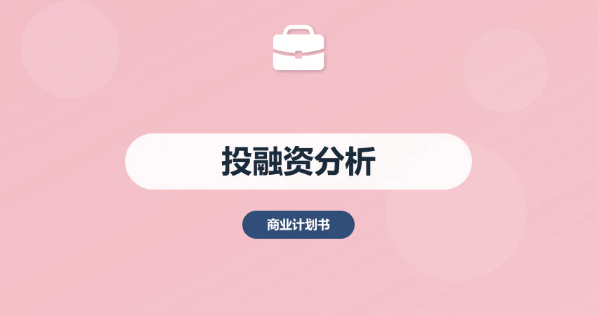 投融资分析报告_融资方案_投资回报