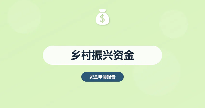 乡村振兴资金申请报告编制要点