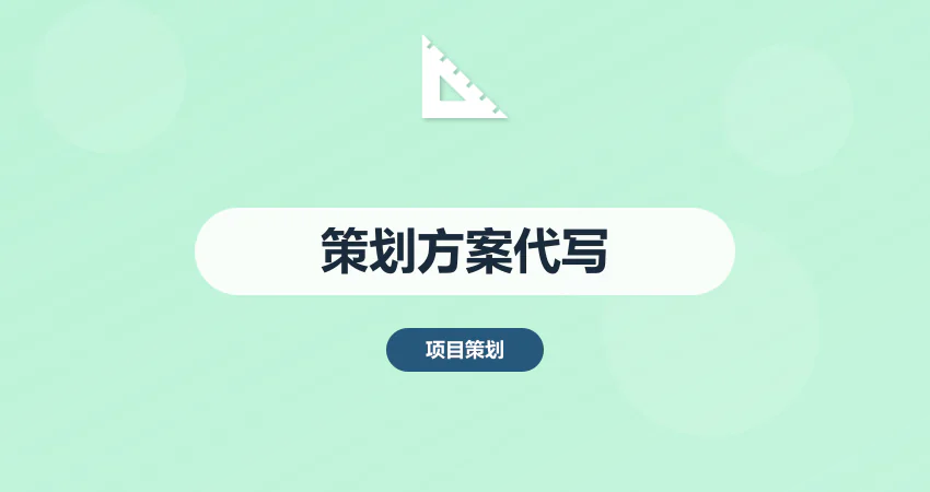 项目策划方案代写_整体策划_落地执行方案