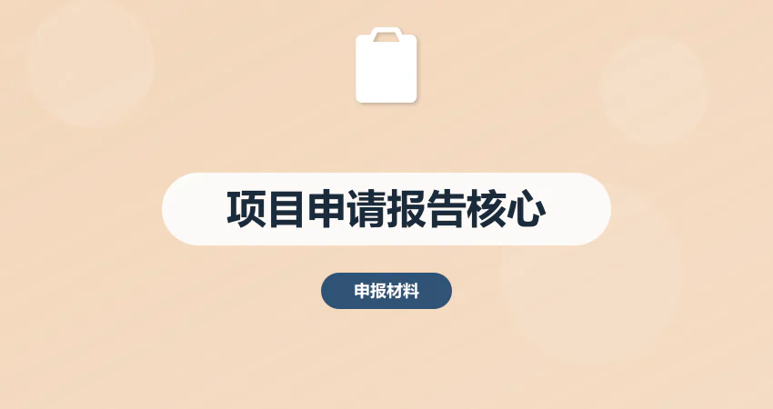 项目申请报告需要包含哪些核心内容？