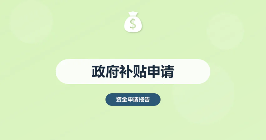 政府补贴申请报告_政策补贴_代写服务
