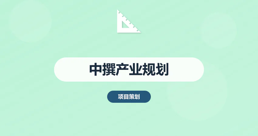 中撰咨询产业规划编制